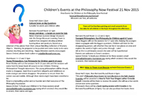 Children's Events at Philosophy Now Festival 2015